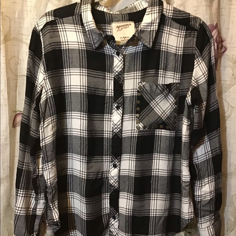 Button down plaid shirt